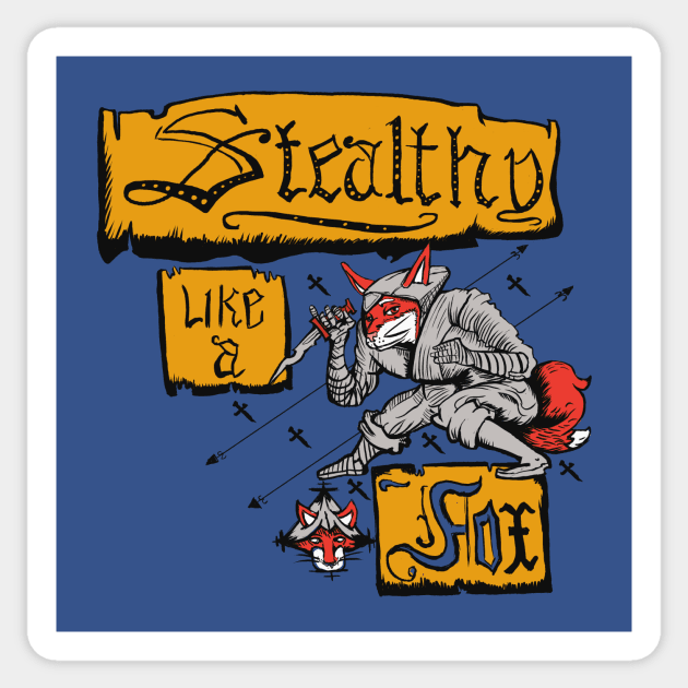 Stealthy like a fox Sticker by Art (Bob) Monkey